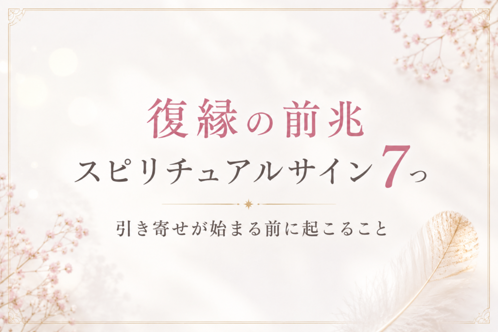 復縁の前兆 スピリチュアルサイン7つ