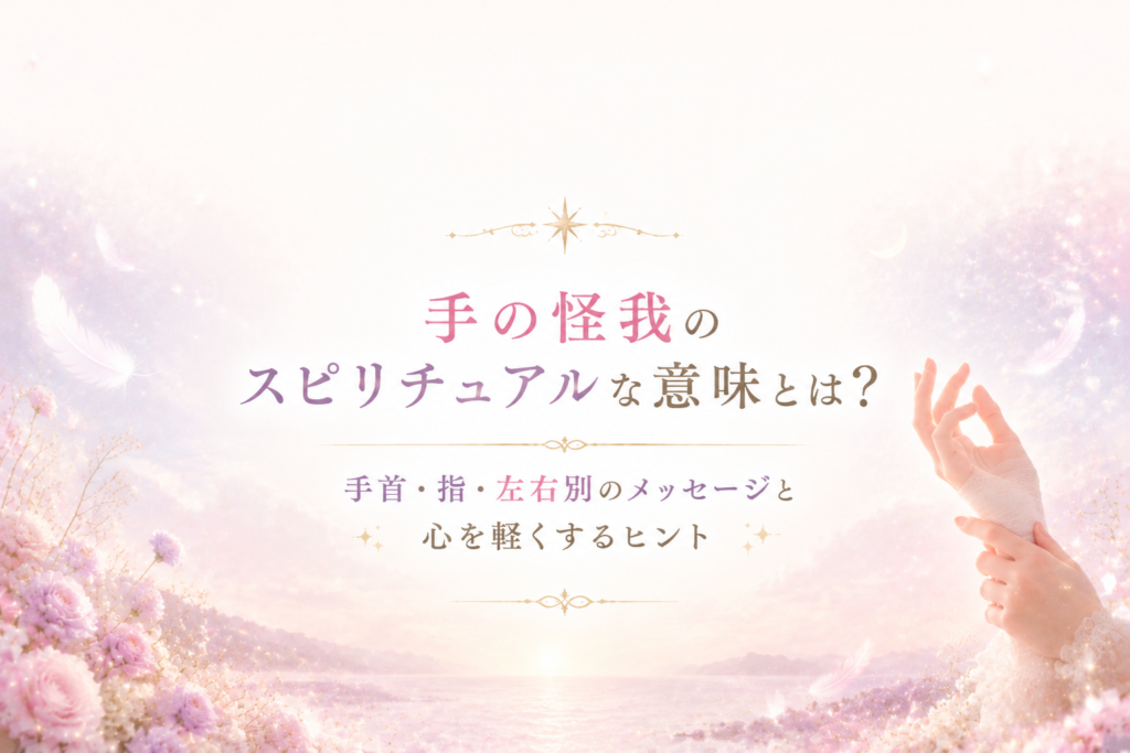 手の怪我のスピリチュアルな意味とは?手首・指・左右別のメッセージと心を軽くするヒント